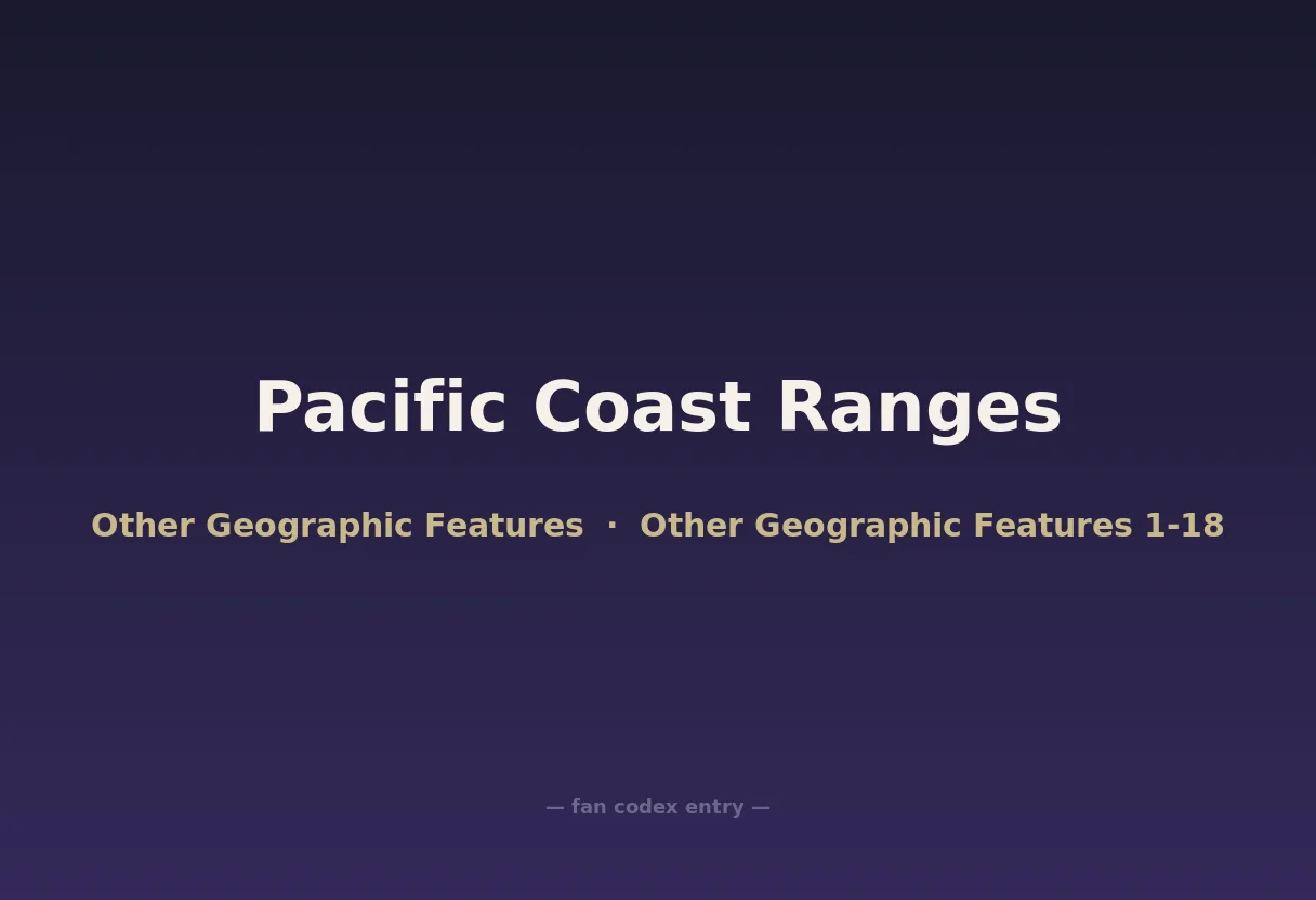 Pacific Coast Ranges